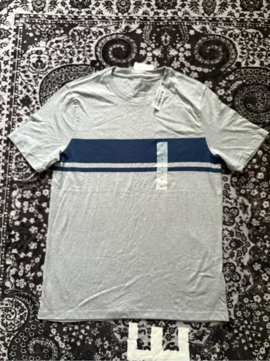 Old Navy Other - Old Navy Gray T-Shirt with Navy Chest Stripe